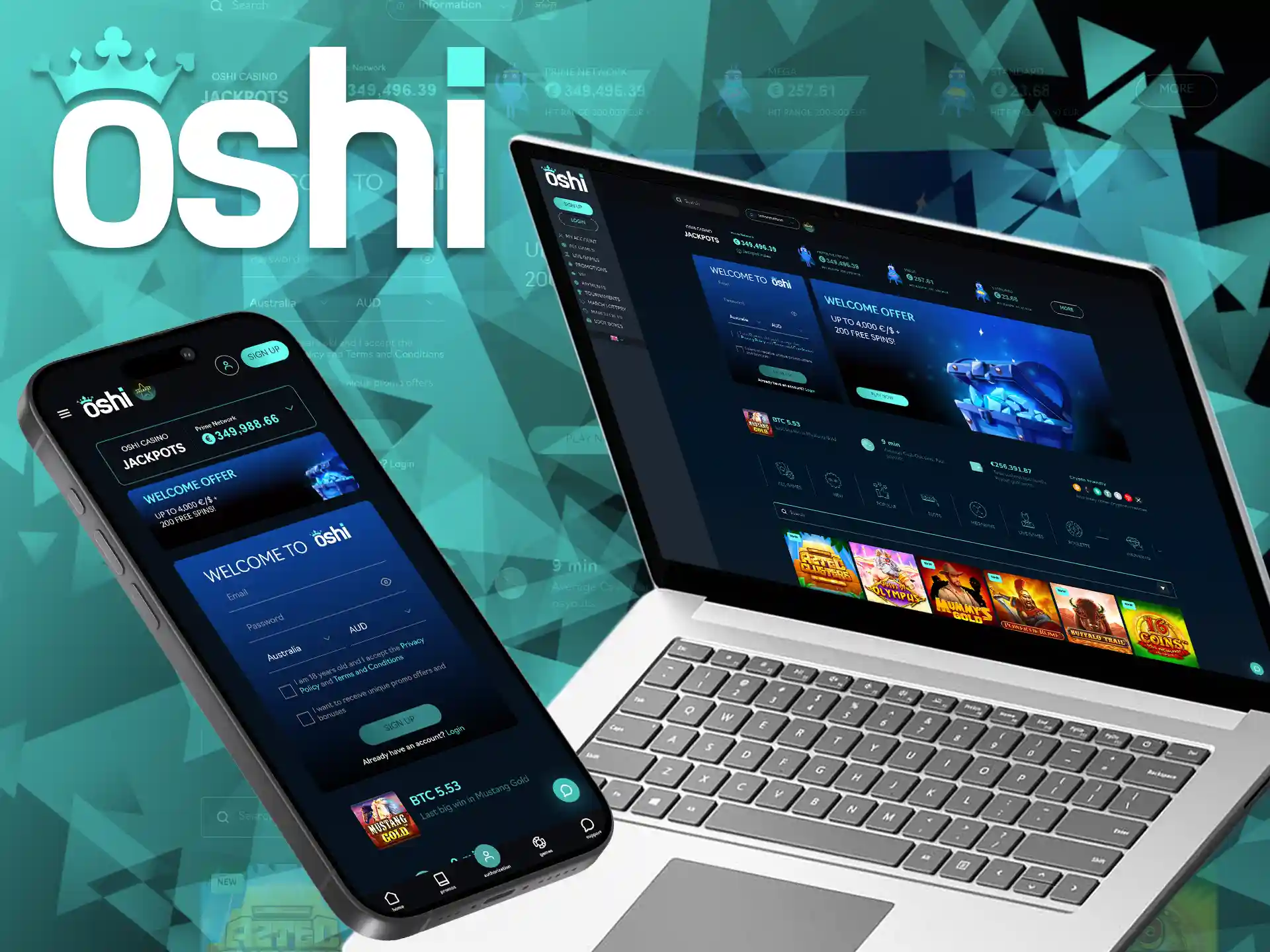 Oshi Online Casino app mirrors the essential aspects of the desktop casino.