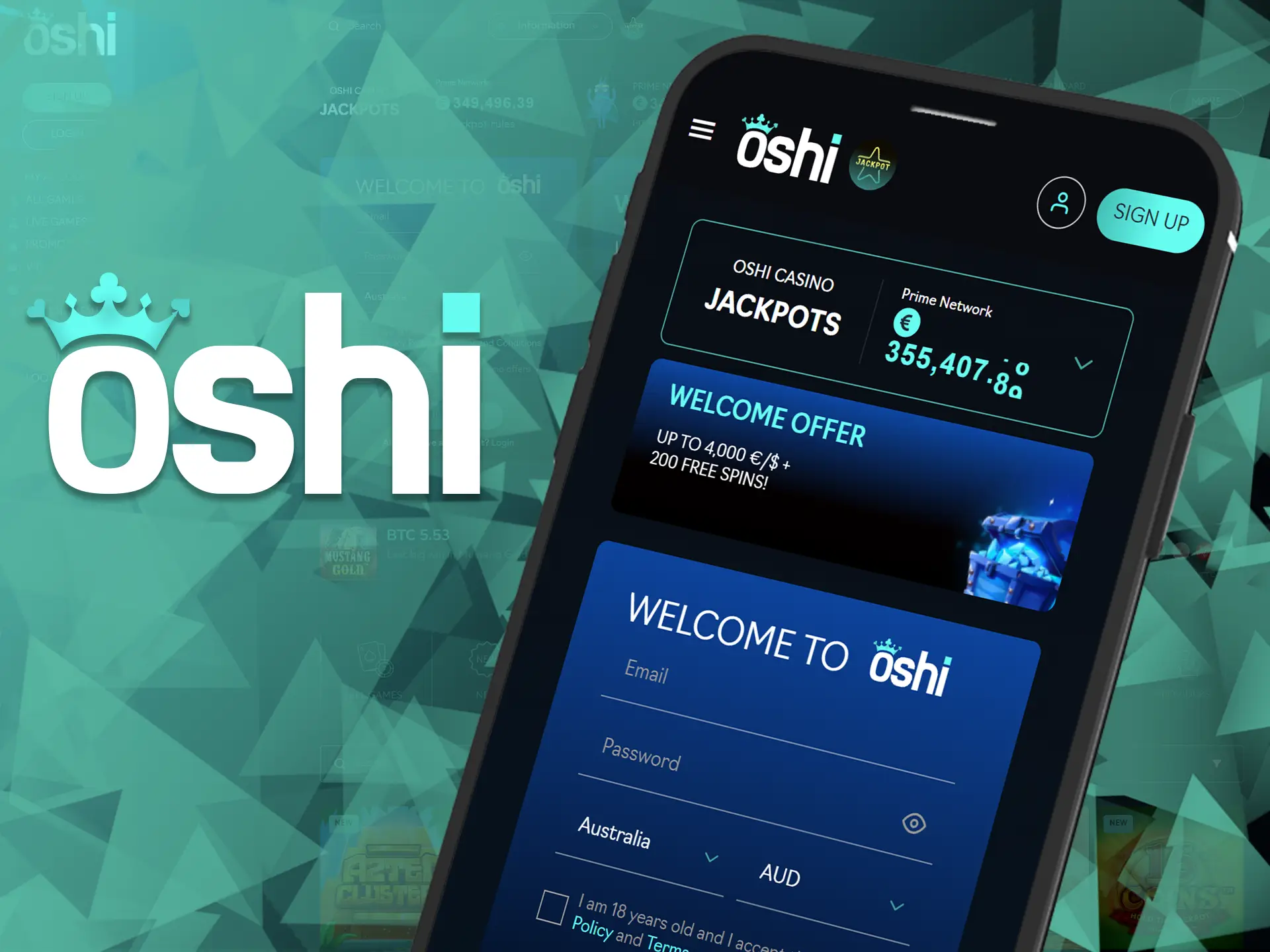 Enjoy the thrill of Oshi Online Casino on the go with its mobile version, available anytime and anywhere!