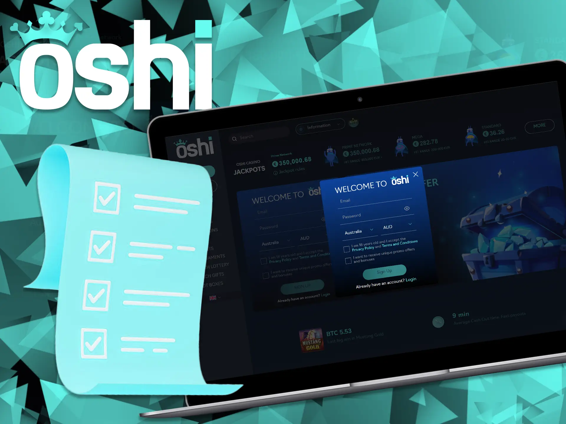 When you're registering an account on Oshi Online Casino, it's essential to follow the required guidelines carefully.