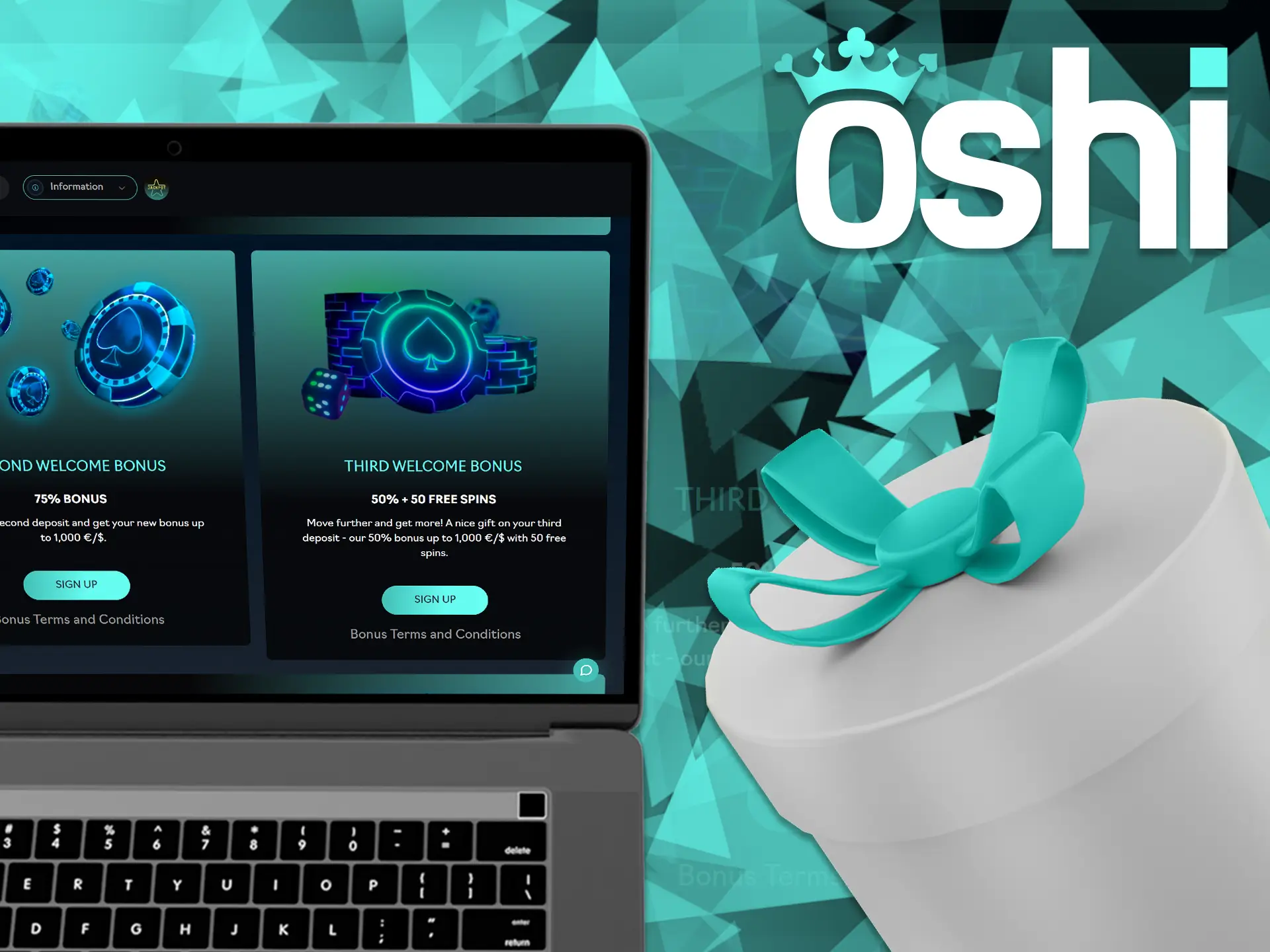 Get your third welcome bonus at Oshi Online Casino.