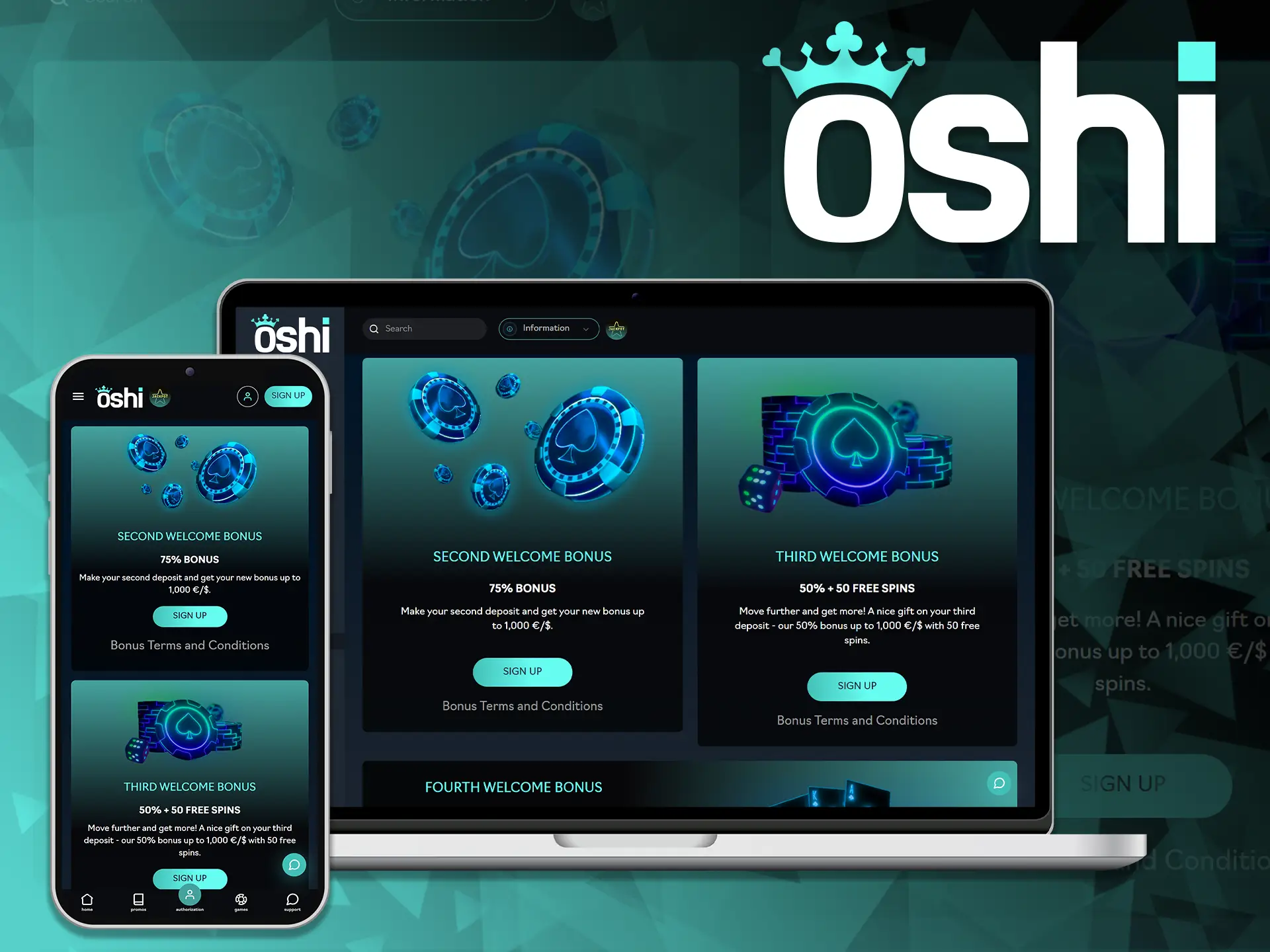 Get up to $6,000 AUD in welcome bonuses across your first 4 deposits at Oshi Online Casino!