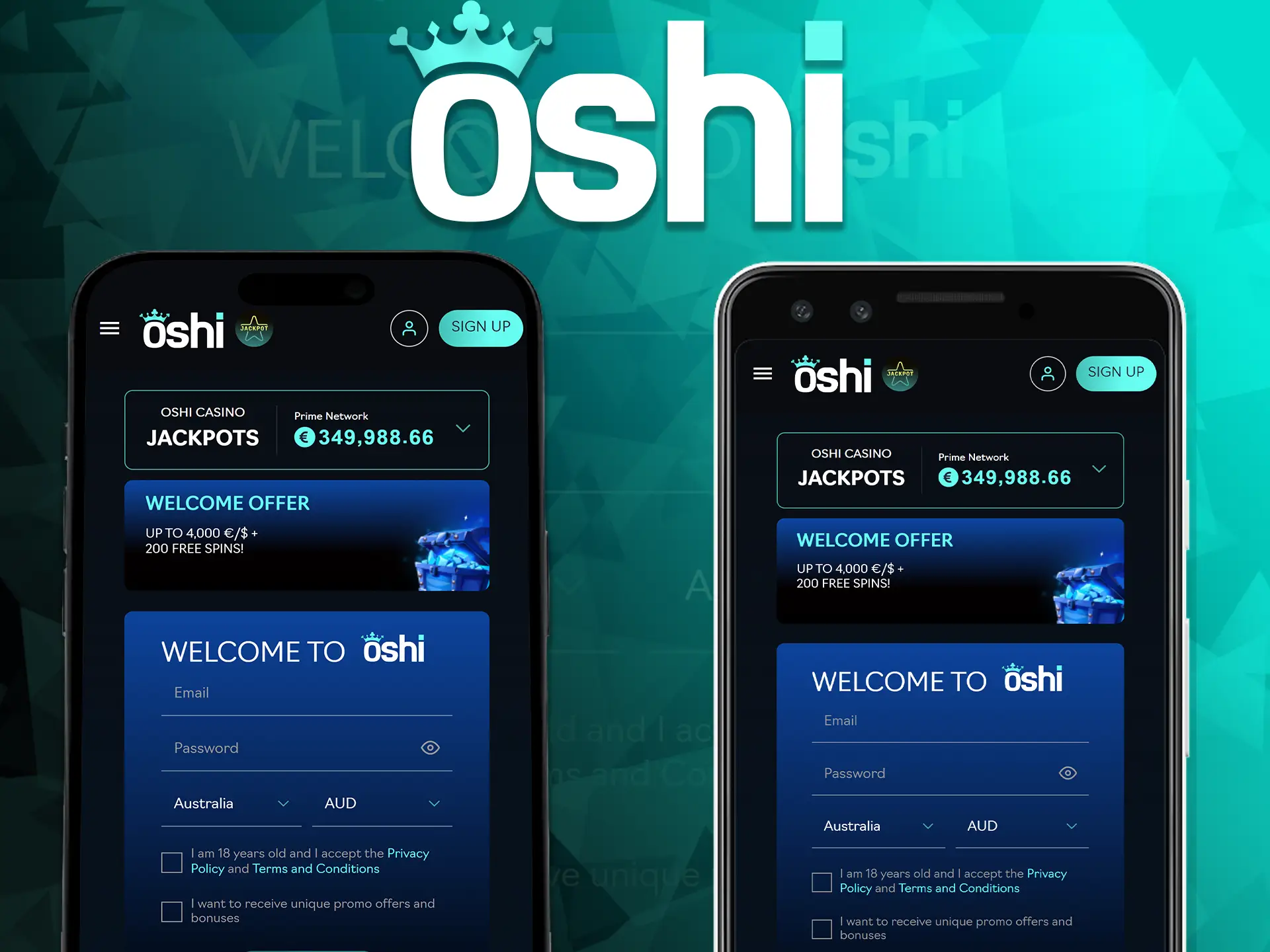 Experience the thrill of gaming with the mobile site of Oshi Online Casino.