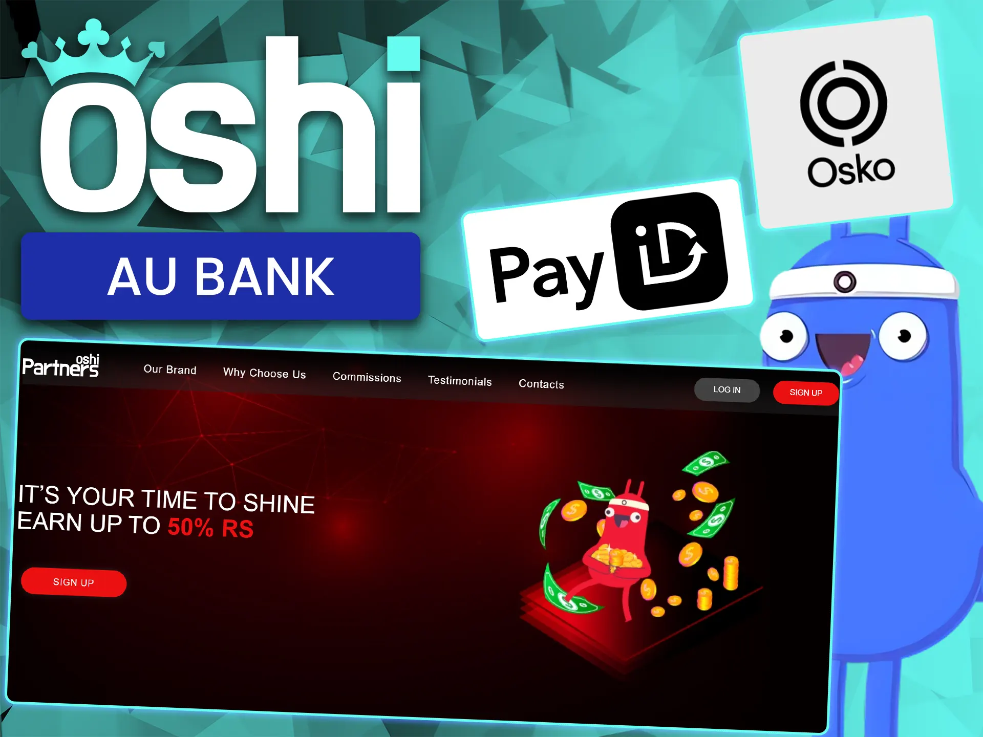 Receive your partner earnings directly into your Australian bank account from Oshi Casino.