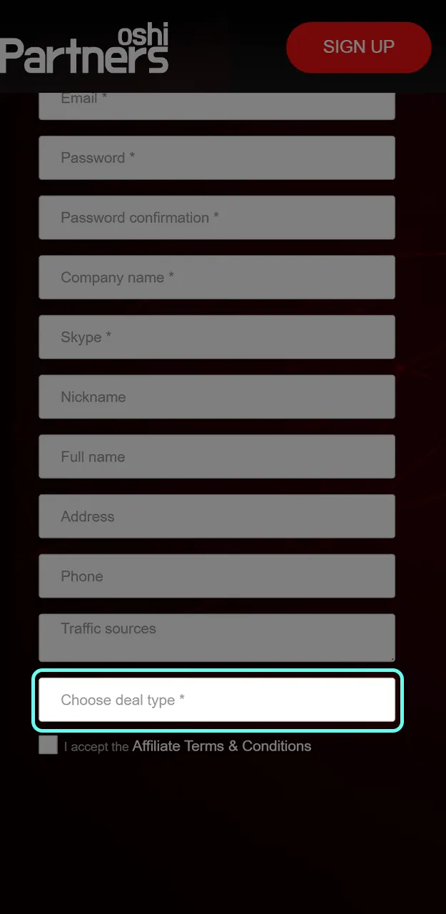 Select between Revenue Share, CPA, or hybrid commission models offered by Oshi Casino.