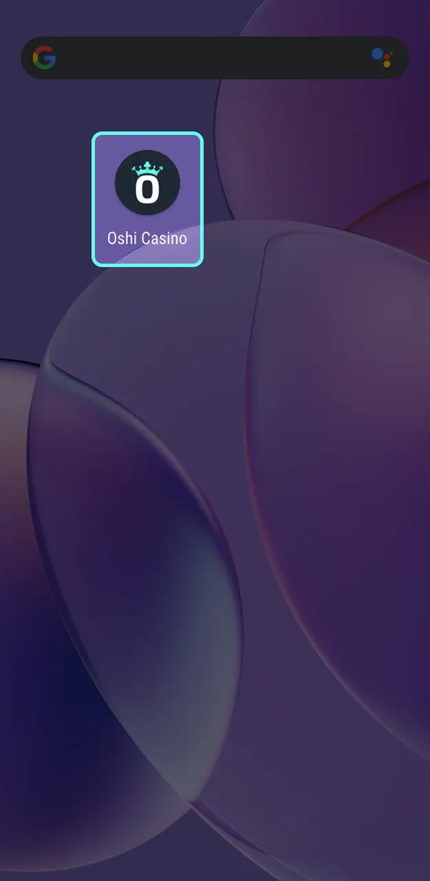 Launch the application directly from your smartphone menu to enter Oshi Casino.