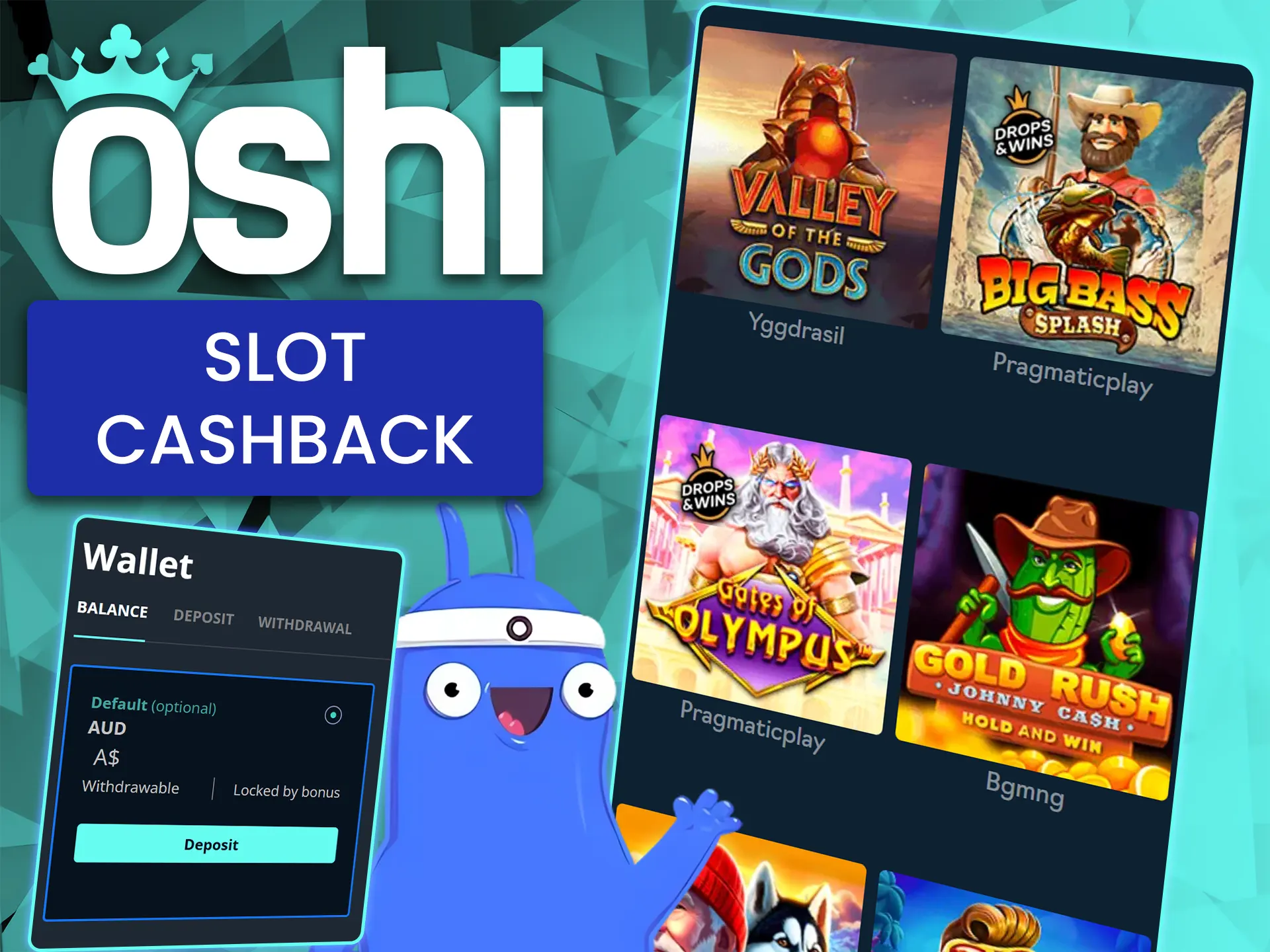 Check out the full list of daily and weekly bonuses at Oshi Casino.