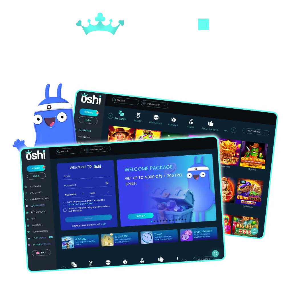 Explore the official gaming portal and top features of Oshi Casino.