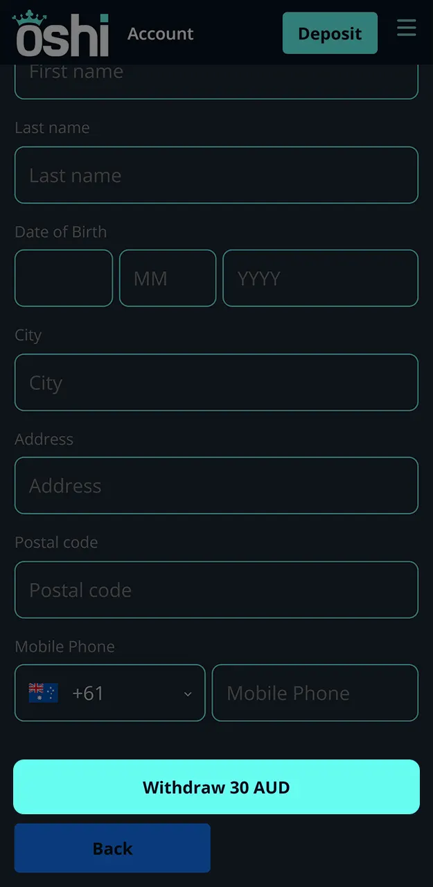 Send your payout application and monitor its approval in real-time at Oshi Casino.