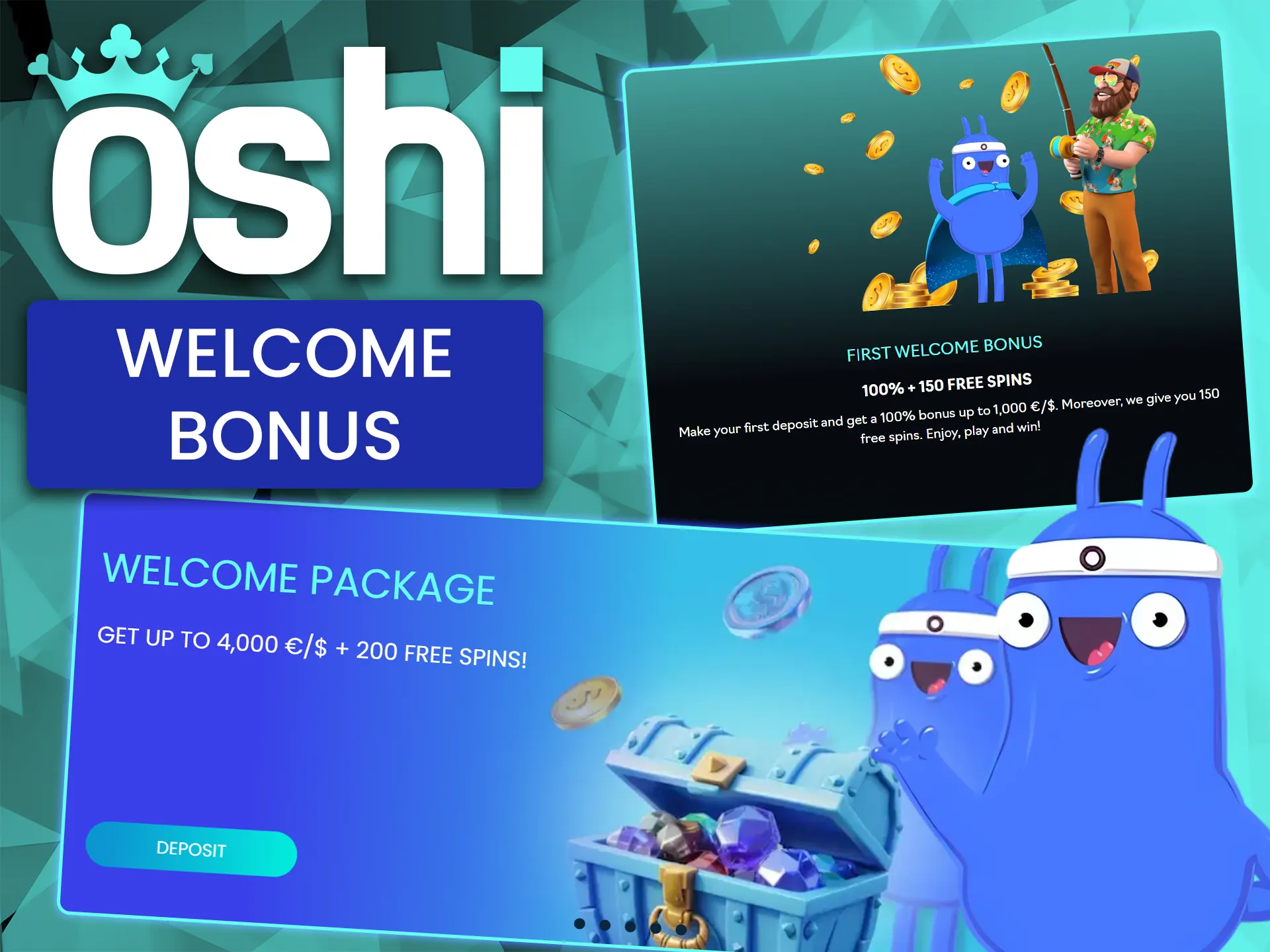 Discover the huge welcome bonus for new players at Oshi Casino.